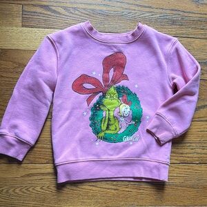 Kids Pink Grinch Sweatshirt 4t